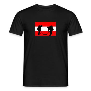 Austria, my country, my flag! - Men's T-Shirt - black - Front - AI Model Male 178 light (178cm)