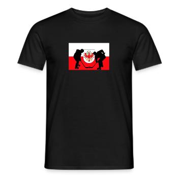 South Tyrol Flag - Men's T-Shirt - black - Front - AI Model Male 178 light (178cm)