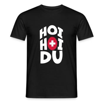 Hoi Hoi Du | Schweizerdeutsch | Schweiz Mundart - Männer T-Shirt - Schwarz - Vorne - AI Model Male 178 light (178cm)