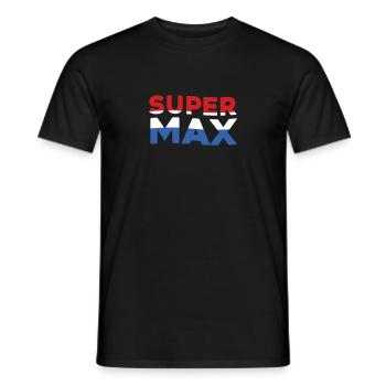 | Super Max Drapeau néerlandais - T-shirt homme - noir - Devant - AI Model Male 178 light (178cm)