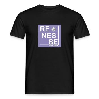 Renesse aan zee lila - Männer T-Shirt - Schwarz - Vorne - AI Model Male 178 light (178cm)
