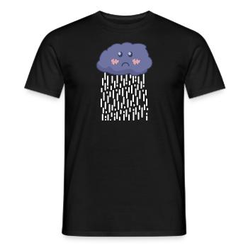 Shy rain cloud that makes it rain - Men's T-Shirt - black - Front - AI Model Male 178 light (178cm)
