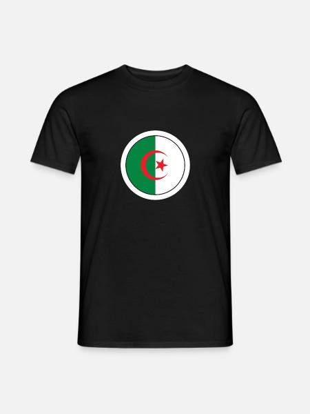 Algerie drapeau pays - T-shirt homme - noir