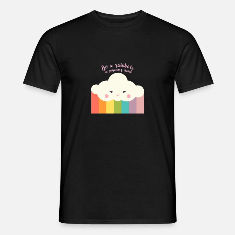 Be a Rainbow - Männer T-Shirt - Schwarz