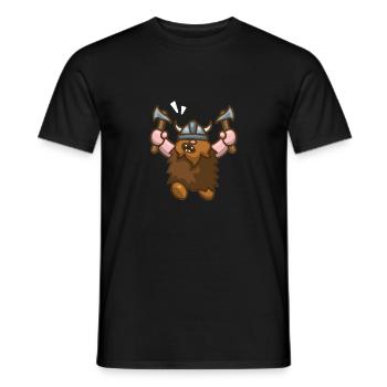 Funny Viking - Men's T-Shirt - black - Front - AI Model Male 178 light (178cm)
