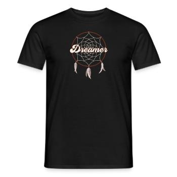 Dreamer - Dreamer, Dreamcatcher - Men's T-Shirt - black - Front - AI Model Male 178 light (178cm)