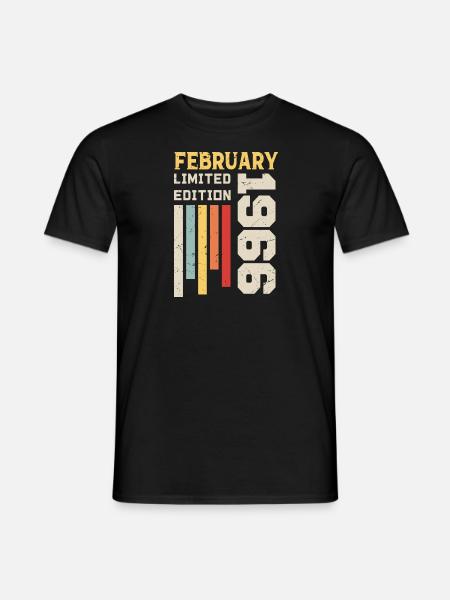 February 1966 - February 1966 Birthday Gift - Men's T-Shirt - black