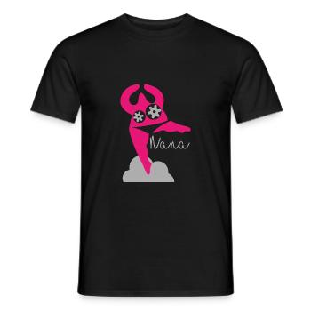NaNa pink - Männer T-Shirt - Schwarz - Vorne - AI Model Male 178 light (178cm)