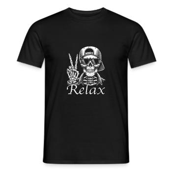 Squelette rebelle liberté symbole de paix - T-shirt homme - noir - Devant - AI Model Male 178 light (178cm)