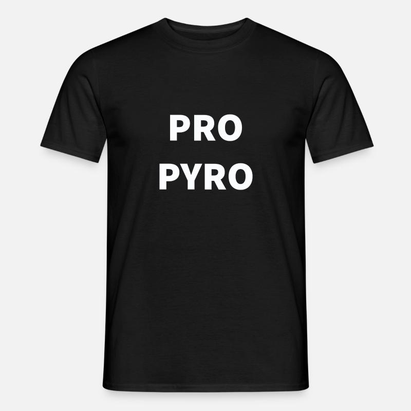 Pro Pyro - Schriftzug - Männer T-Shirt - Schwarz