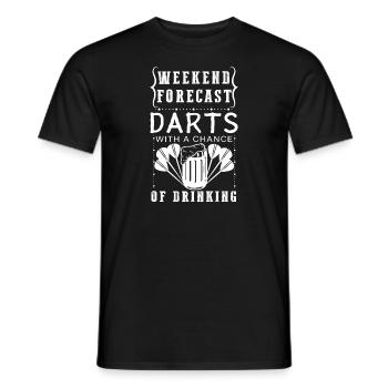 Dart & Bier Lustiger Darts Spruch - Männer T-Shirt - Schwarz - Vorne - AI Model Male 178 light (178cm)