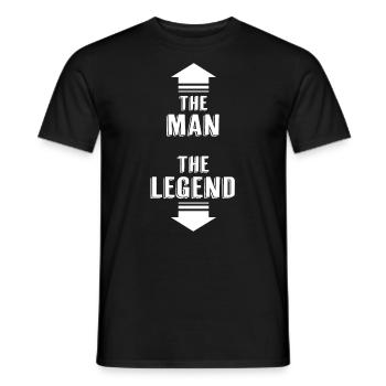 The Man - The Legend - Männer T-Shirt - Schwarz - Vorne - AI Model Male 178 light (178cm)