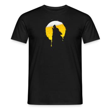 Howling Wolf bière soirée entre célibataires JGA - T-shirt homme - noir - Devant - AI Model Male 178 light (178cm)