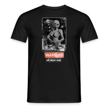 | de musique Femme extraterrestre derrière la table de mixage. - T-shirt homme - noir - Devant - AI Model Male 178 light (178cm)