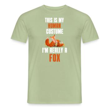 Fuchs Kostüm Party Wald Tier Geschenk Fuchs - Männer T-Shirt - Sage - Vorne - AI Model Male 178 light (178cm)