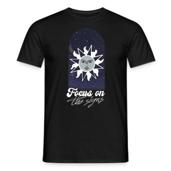 Abstract Pleasant Signs Of Astrology Quote - Men's T-Shirt - black - Front - AI Model Male 178 light (178cm)