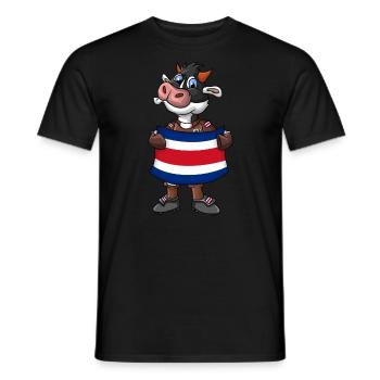 Costa Rican cow fan - Men's T-Shirt - black - Front - AI Model Male 178 light (178cm)