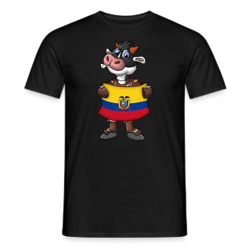 Ecuador Cow Fan - Men's T-Shirt - black - Front - AI Model Male 178 light (178cm)