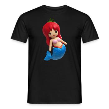 Sirène aux fraises - T-shirt homme - noir - Devant - AI Model Male 178 light (178cm)