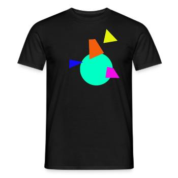 Farbige Ecken & Kreise - Männer T-Shirt - Schwarz - Vorne - AI Model Male 178 light (178cm)