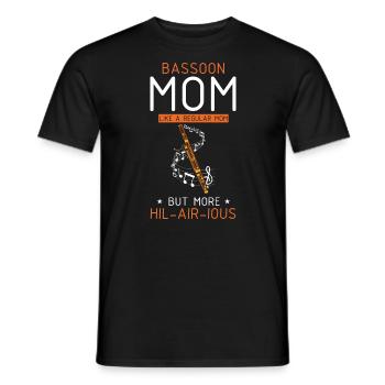 Bassoonist design for woodwind orchestra - Men's T-Shirt - black - Front - AI Model Male 178 light (178cm)