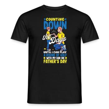 Counting Down the Days Father's Day - Männer T-Shirt - Schwarz - Vorne - AI Model Male 178 light (178cm)