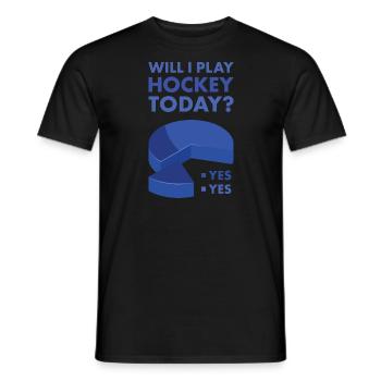 Sport Will I Play Hockey - Männer T-Shirt - Schwarz - Vorne - AI Model Male 178 light (178cm)