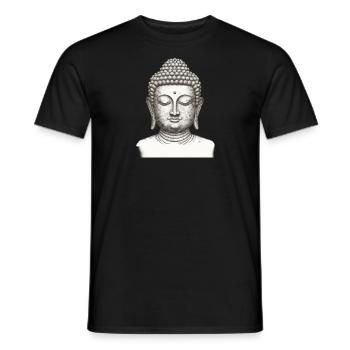 BUDDHA-ZEN-MEDITATION - Männer T-Shirt - Schwarz - Vorne - AI Model Male 178 light (178cm)