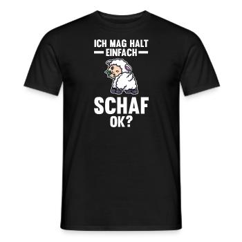 Schaf Landwirt Schafhalter Geschenk - Männer T-Shirt - Schwarz - Vorne - AI Model Male 178 light (178cm)