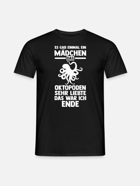 Tintenfisch Oktopus - Männer T-Shirt - Schwarz
