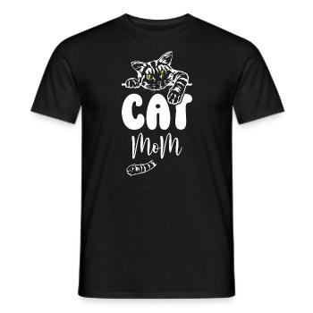 Cat Mom - Männer T-Shirt - Schwarz - Vorne - AI Model Male 178 light (178cm)