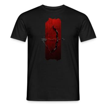 Bogenschießen Eleganz: Pfeil und Bogen - Männer T-Shirt - Schwarz - Vorne - AI Model Male 178 light (178cm)