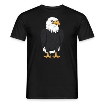 Citation humour Oiseau aigle - T-shirt homme - noir - Devant - AI Model Male 178 light (178cm)