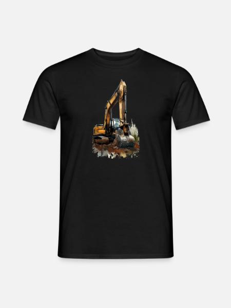 Bagger Excavator Baggerfahrer - Mænd T-shirt - sort