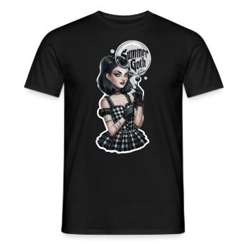 Summer Goth für Gothik Fans - Männer T-Shirt - Schwarz - Vorne - AI Model Male 178 light (178cm)