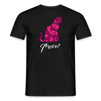 Cats Geometric - Männer T-Shirt - Schwarz - Vorne - AI Model Male 178 light (178cm)