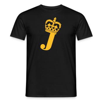 Buchstabe J - Männer T-Shirt - Schwarz - Vorne - AI Model Male 178 light (178cm)