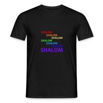 SHALOM PAIX - 7 COULEURS - Marche - T-shirt homme - noir - Devant - AI Model Male 178 light (178cm)