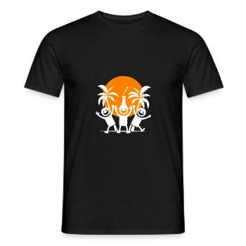 Fête Équipe Vacances - T-shirt homme - noir - Devant - AI Model Male 178 light (178cm)