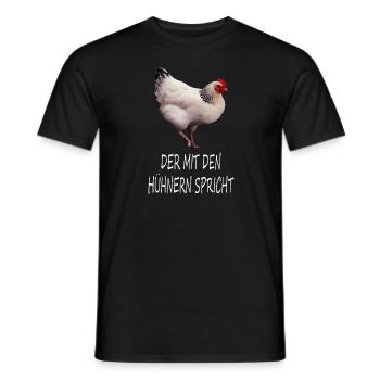 Der mit den Hühnern spricht | Sussex Huhn - Männer T-Shirt - Schwarz - Vorne - AI Model Male 178 light (178cm)