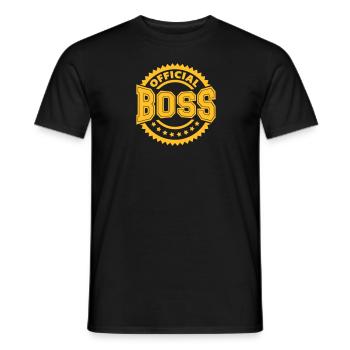 Boss (Stempel) - Männer T-Shirt - Schwarz - Vorne - AI Model Male 178 light (178cm)