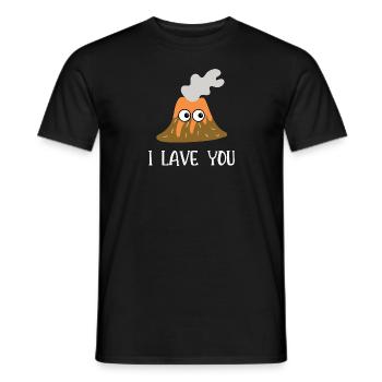 I lave you - T-shirt homme - noir - Devant - AI Model Male 178 light (178cm)