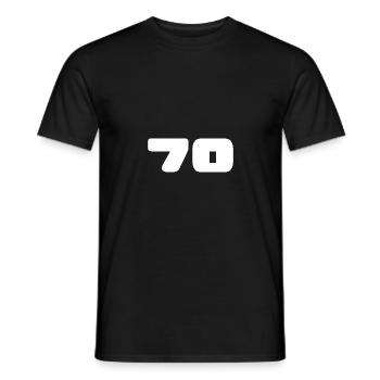 70. 70 JAHRE. 70-JÄHRIGES JUBILÄUM. GEBURTSTAG 70 JAHRE. - Männer T-Shirt - Schwarz - Vorne - AI Model Male 178 light (178cm)