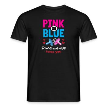 Pink or Blue Great-Grandpappy Loves You Gender - Men's T-Shirt - black - Front - AI Model Male 178 light (178cm)