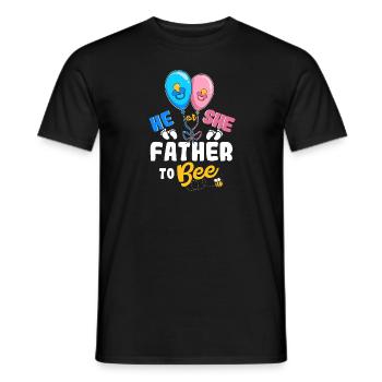 Il ou elle père à abeille meilleur père de tous les temps paternité - T-shirt homme - noir - Devant - AI Model Male 178 light (178cm)