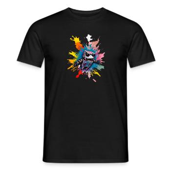 Evil Robot Series 008 - Men's T-Shirt - black - Front - AI Model Male 178 light (178cm)