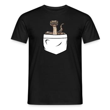 Ball Python Schlange Königspython - Männer T-Shirt - Schwarz - Vorne - AI Model Male 178 light (178cm)