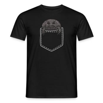 Black Rain Frog Breviceps Fuscus Frog - Men's T-Shirt - black - Front - AI Model Male 178 light (178cm)
