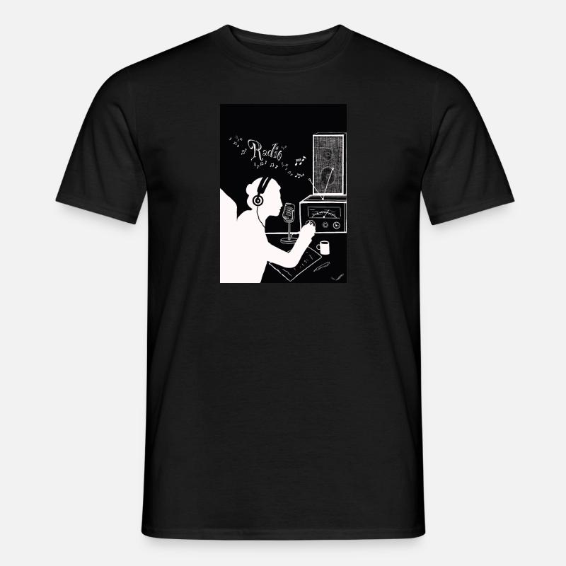 Radio Old school - Männer T-Shirt - Schwarz
