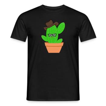 Cactus plant - Men's T-Shirt - black - Front - AI Model Male 178 light (178cm)